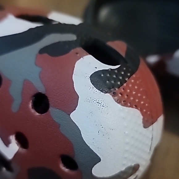 Maroon White Gray Camo Croocs main image 4